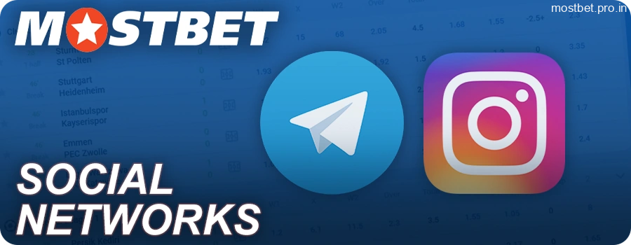 Follow the Mostbet casino on social media
